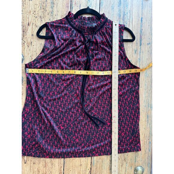 Worthington Women's Black and Red Sleeveless‎ Blouse, sleeveless blouse, - Picture 5 of 6